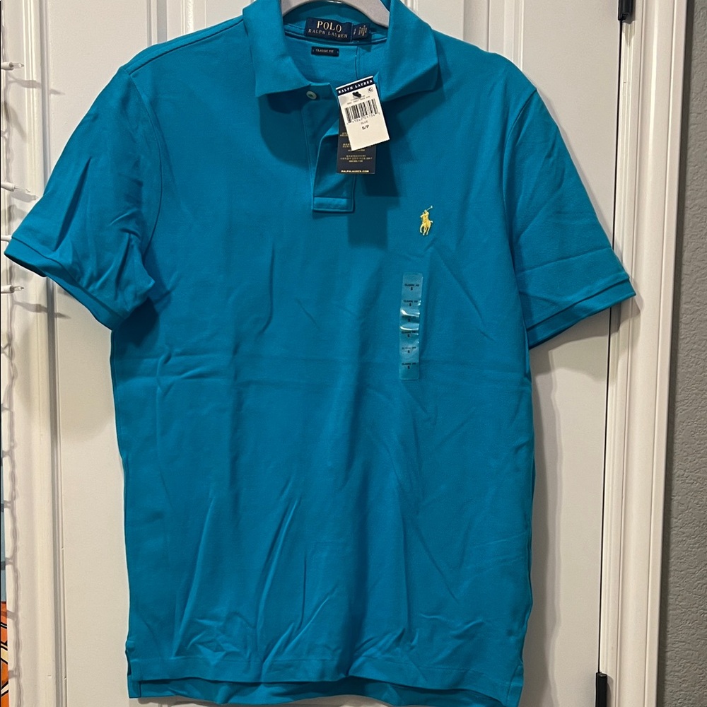 Polo by Ralph Lauren Men's Teal Polo Shirt